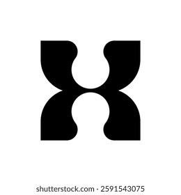 Letter H logo. Icon design. Template elements. Geometric abstract logos