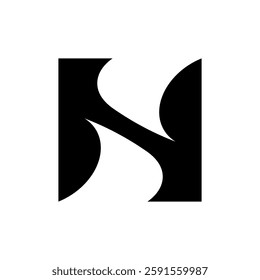 Letter H logo. Icon design. Template elements. Geometric abstract logos