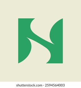 Letter H logo. Icon design. Template elements. Geometric abstract logos
