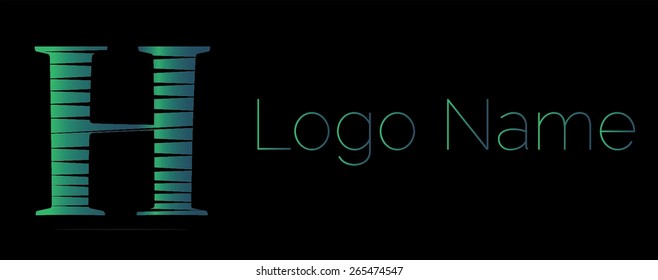 Letter H logo icon design template elements. Vector color sign.