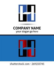 Letter H logo icon design template elements