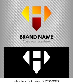 Letter H logo icon design template elements
