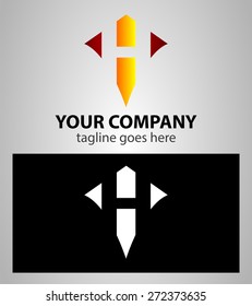 Letter H logo icon design template elements
