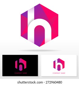 Letter H logo icon design template elements - Illustration. Vector sign. Business card templates.