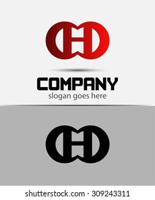Letter H logo icon design template elements 