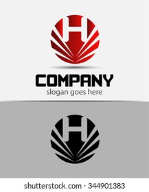 Letter H logo icon design template elements
