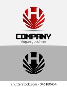 Letter H logo icon design template elements
