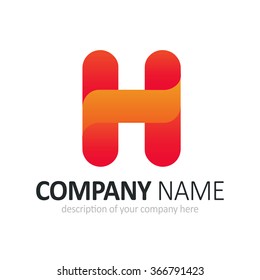 Letter h logo icon design template elements
