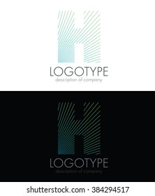 Letter H logo icon design template elements