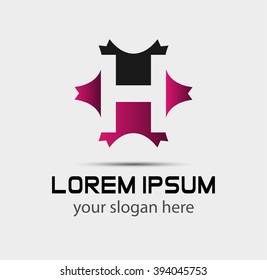 Letter h logo icon design template elements
