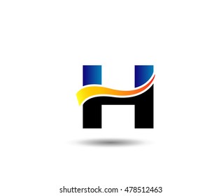 Letter h logo icon design template elements
