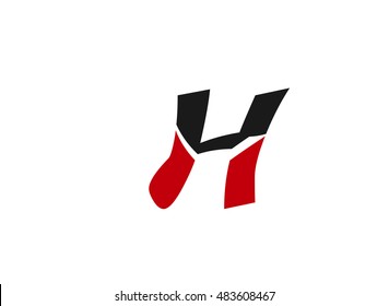 Letter h logo icon design template elements
