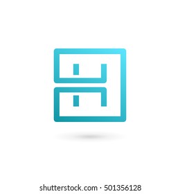 Letter H logo icon design template elements