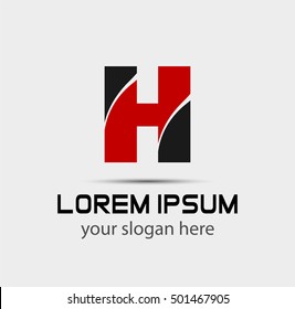 Letter h logo icon design template elements
