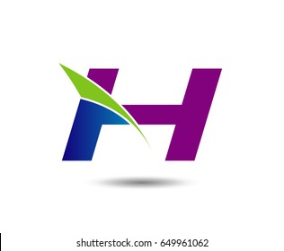 Letter h logo icon design template elements
