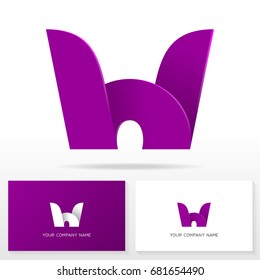 Letter H logo icon design template. Business card templates. Vector illustration.