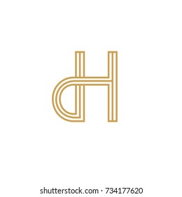 Letter H logo icon design template elements. Vector color sign.