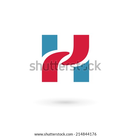 Letter H logo icon design template elements. Vector color sign.
