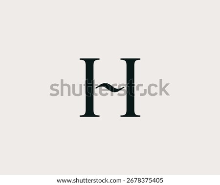 Letter H logo icon design. Classic style luxury monogram.