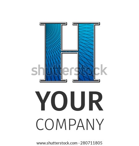 Letter H logo icon design template elements. Abstract guilloche Logo. Excellent vector illustration, EPS 10