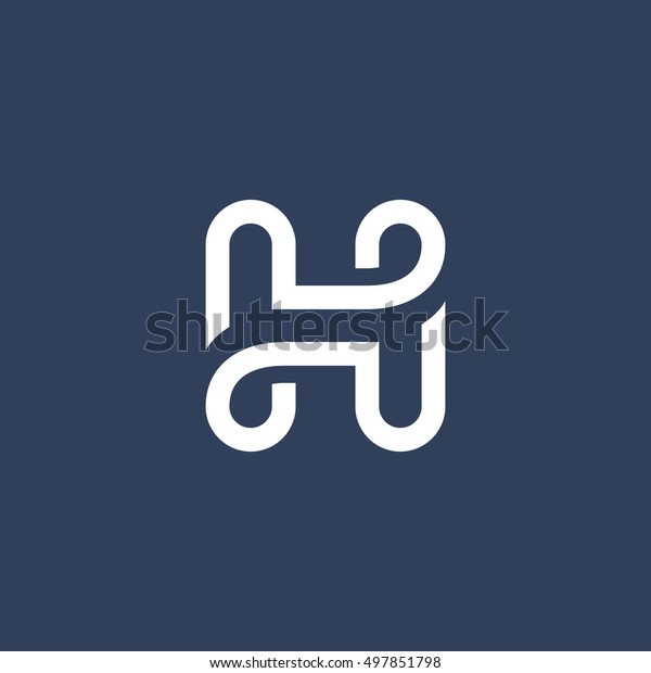 文字hのロゴアイコンデザインテンプレートエレメント のベクター画像素材 ロイヤリティフリー