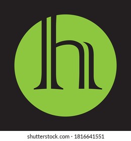 Logo des Buchstaben H Symbol, flach und Vektordesign-Vorlage