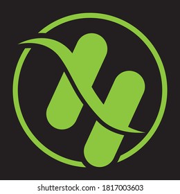 Letter H logo icon flat and vector design template