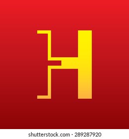 Letter H logo icon sign design template elements 