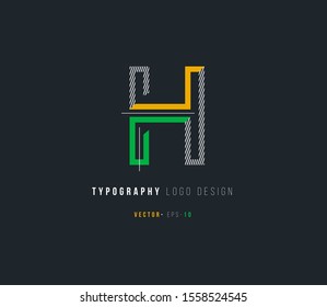 Letter H logo icon vector template.