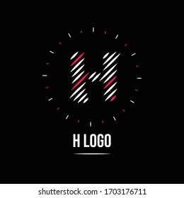 letter H logo icon vector illustration template