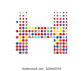 Elementos de plantilla de vector de icono del logotipo de la letra H.