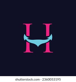 letter H logo icon vector illustration template