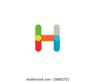 Letter H logo icon vector design. Colorful symbol 