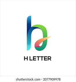 Letter h Logo Illustration Farbenfroh
