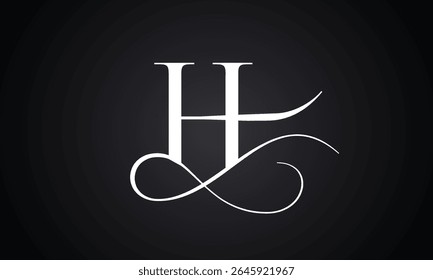 Letter h logo with infinity combination. Modern trendy initial luxury h letter logo design. Royal premium letter h logo design vector template.