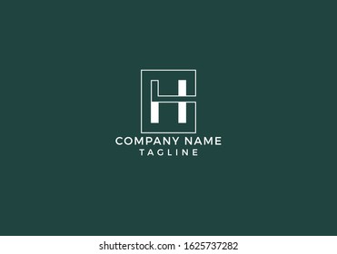 Letter H logo initial based icon unique creative minimal graphic company abstract design in vector editable file.