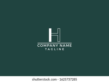 Letter H logo initial based icon unique creative minimal graphic company abstract design in vector editable file.