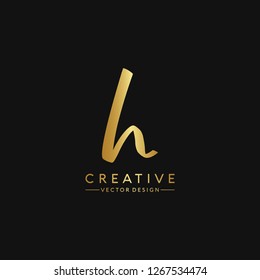 Letter H Logo. Initial Letter Design Vector Luxury Colors