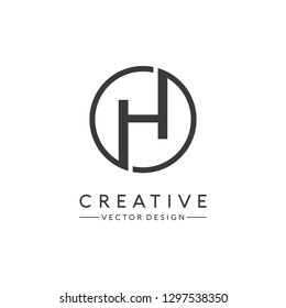 Letter H Logo. Initial Letter Design Vector Luxury Colors