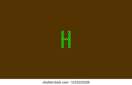 letter h logo with lines for illustration use