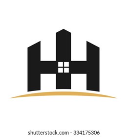 letter h and h logo. logotype.