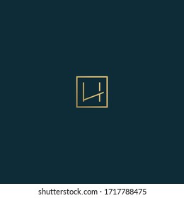 Letter H logo in luxury vector format