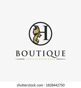 vector de lujo del logotipo de letra H