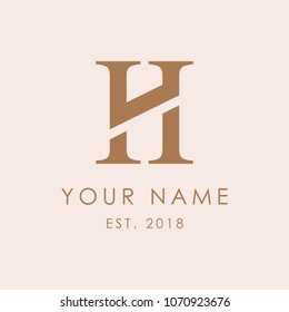 Letter H Logo Mark Elegant
