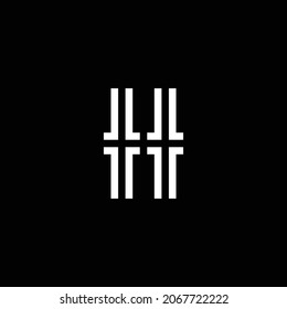 letter H logo monogram concept. two pillars H logo design