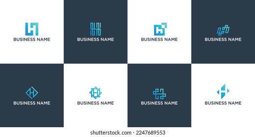 Letter H logo, monogram letter H, simple stylish, easy to recognize and versatile, design logo template, vector illustration