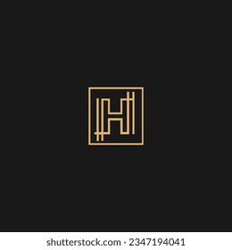 Buchstaben H Logo monogramm stylisches typografisches Design-Element. H Anfangszeichen,
