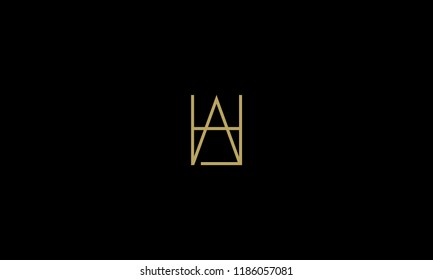 LETTER H AND A LOGO WITH NEGATIVE SPACE EFFECT FOR LOGO DESIGN OR ILLUSTRATION USE