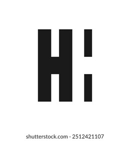 Vector de espacio negativo del logotipo de la letra H