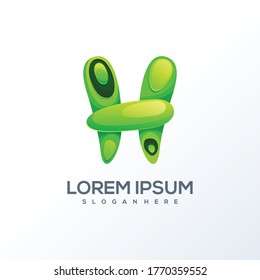 gebrauchsfertiges Logo des Buchstaben H